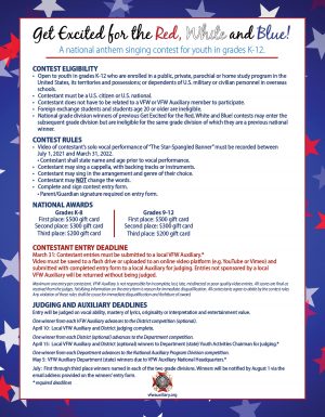 2021-2022 Red, White and Blue Entry Form