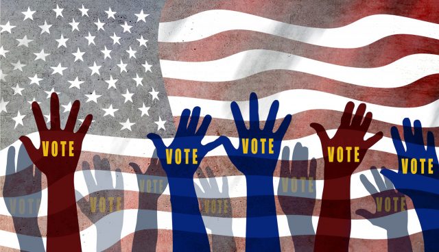 USA presidential election day voting concept