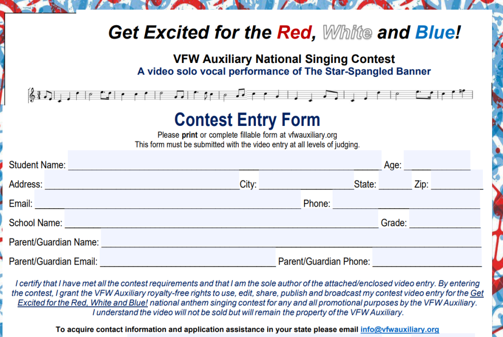 Youth Activities Program VFW Auxiliary