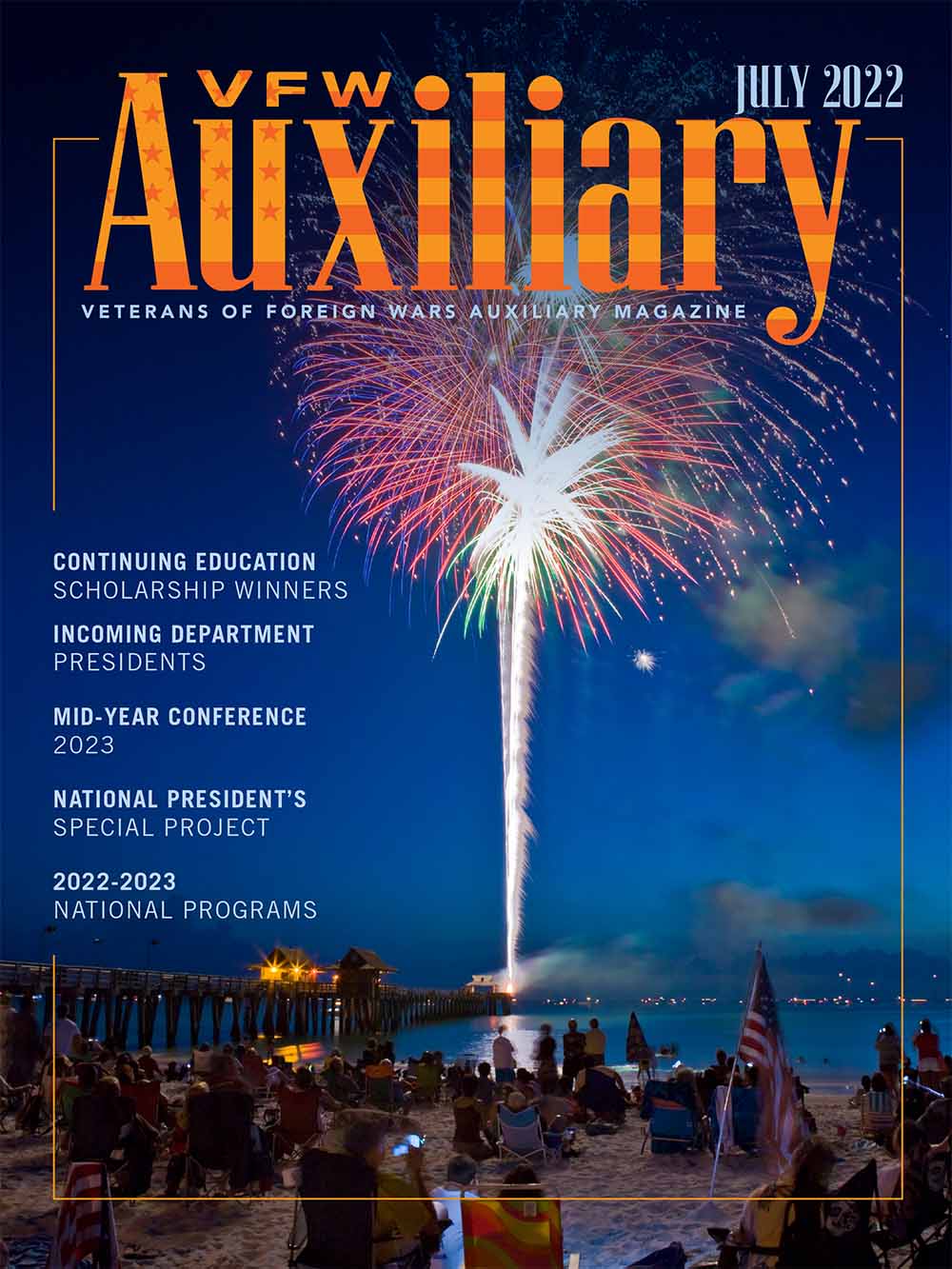 VFW Auxiliary Magazine, July 2022 cover