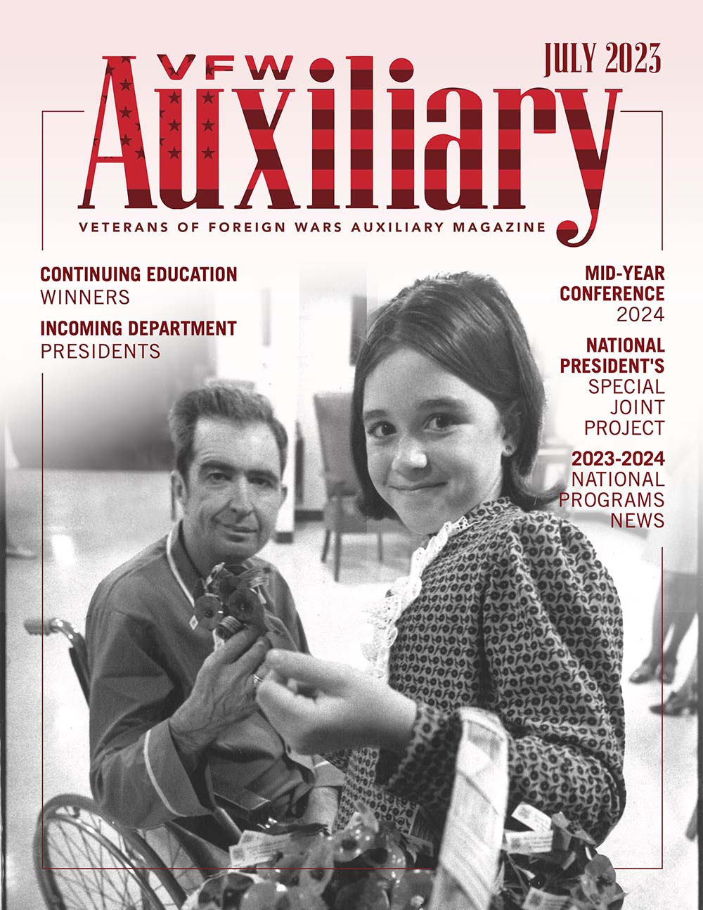 VFW Auxiliary Magazine, July 2023 cover.
